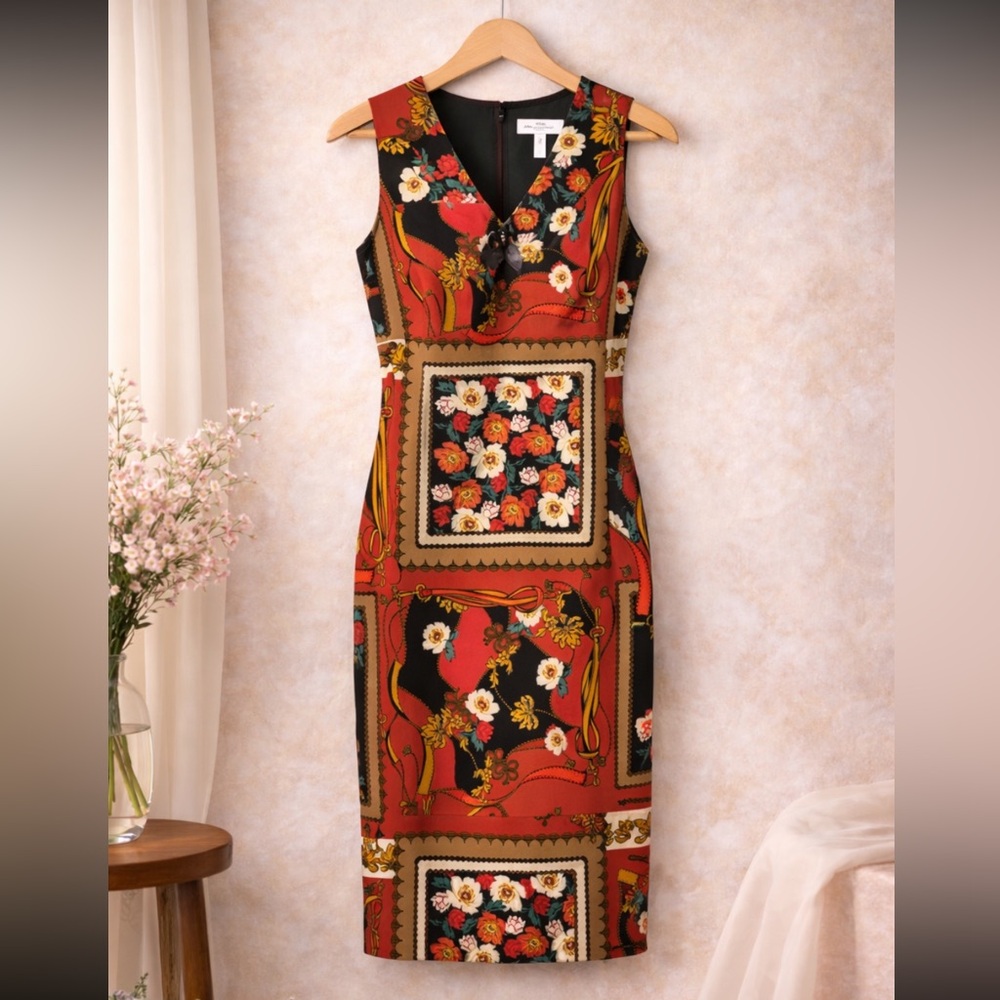 NYC And Company New York & Company Floral Patchwork Sleeveless Dress Size 6